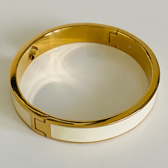 Kate Spade Hole Punch White Enamel Bangle - Picture 11 of 11